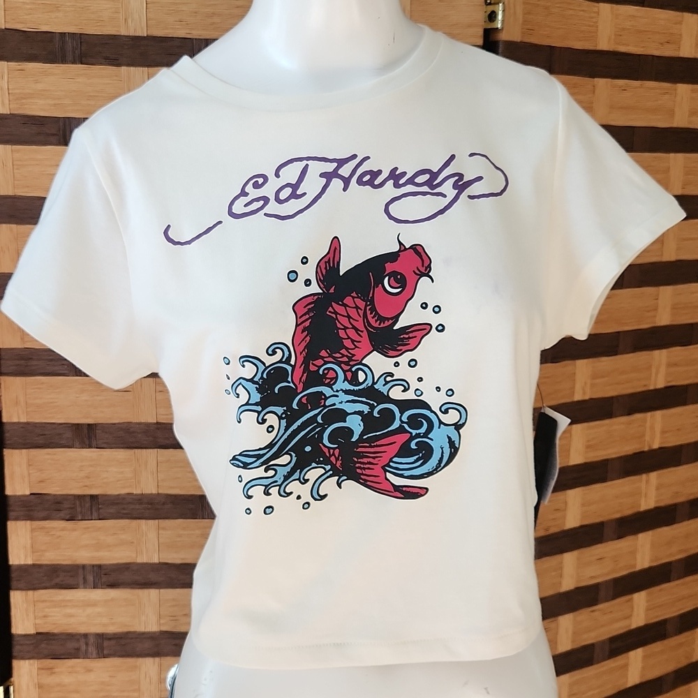 NWT! Ed hardy crop tshirt